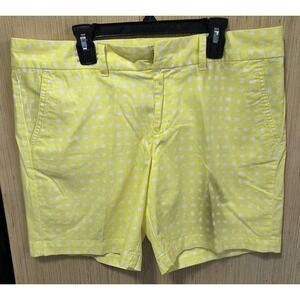 Tommy Hilfiger Size‎ 10 Ladies Yellow Polka Dot Shorts Mid Rise